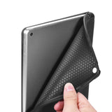 IPad 10.2 2019 7th Pencil Holder Slim Smart TPU PU leather Soft Edge Case Black