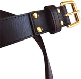 3.5 cm width genuine full grain heavy cowhide leather belt working belt 136 cm long