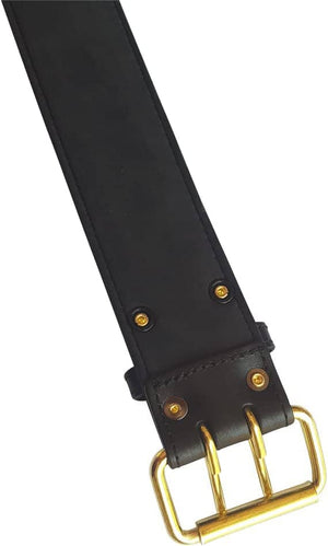 5.8 cm width genuine full grain heavy cowhide leather working belt with EVA padded 122 cm long