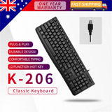 Classic Keyboard 12 Function Hot Key Design USB For PC Notebooks Laptop