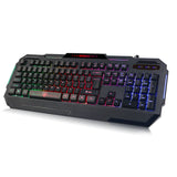 Rainbow Backlit Gaming Keyboard 19 Game Anti Ghosting Keys USB 2.0 Interface AU