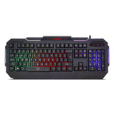 Rainbow Backlit Gaming Keyboard 19 Game Anti Ghosting Keys USB 2.0 Interface AU