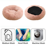 Pet Dog Bedding Warm Plush Round Comfortable Nest Comfy Sleep kennel Pink XL 100