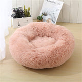 Pet Dog Bedding Warm Plush Round Comfortable Nest Comfy Sleep kennel Pink XL 100