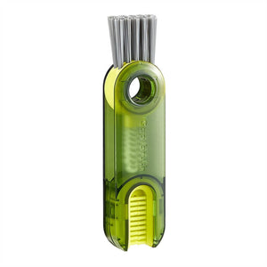 Cleanix Cup Brush Multi-Functional Pacifier Cleaning Brush Device Three-In-One Green