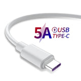 Mobax USB to C-Type Charger Cable 5A Fast Charging Cable For Samsung Huawei