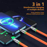 Mobax 120W Zinc-Alloy Super Fast Charging Belt Lights Three-In-One Data Line Green