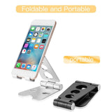 Mobax Portable Metal Phone Holder Foldable and Adjustable Black