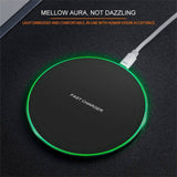 Mobax Desktop Round 10W Mobile Wireless Charger is Applicable to Apple Samsung Black