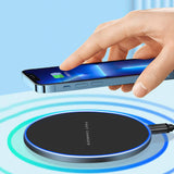 Mobax Desktop Round 10W Mobile Wireless Charger is Applicable to Apple Samsung Black