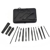 A+Living Stainless Steel Black 23Pcs Nail Clipper Set Manicure Tool Nail Clipperg