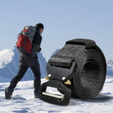 Mountgear Multifunctional Men's Outdoor Tactical Belt Outside Military Training Belt Black