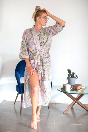 Linen Connections Frida Cotton Kimono Bathrobe Valentines Day Gift Turkish Cardigan Nightwear Dressing Gown Beach Bikini Summer CK103