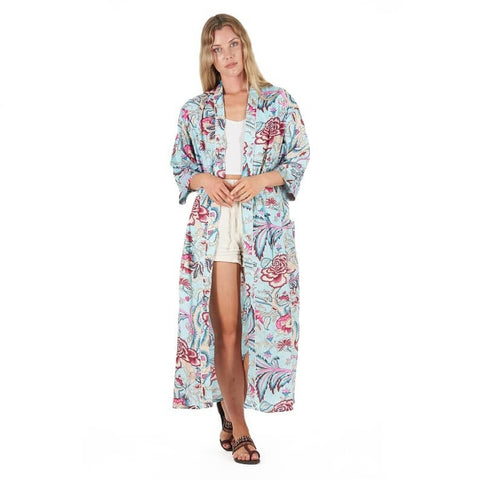 Linen Connections Frida Cotton Kimono Bathrobe Valentines Day Gift Turkish Cardigan Nightwear Dressing Gown Beach Bikini Summer CK159