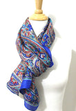 Linen Connections Silk Scarf Neck Wrap Head Scarf Indian Scarf Stol Winter Fashion Boho Paisley Handmade Vintag