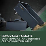 Steel Dump Cart Garden Tipping Trailer