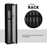 4 Rifle Gun Safe Iron Heavy Duty Firearm Security Digital Lockbox Premium