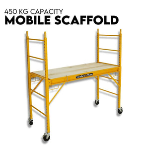 450kg Mobile Scaffold Ladder Scaffolding Platform Portable Ladder Work Safety