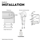 Automatic Roller Door Opener Garage Powerful 1200N Motor Garage 22m&sup2; Rolling AU