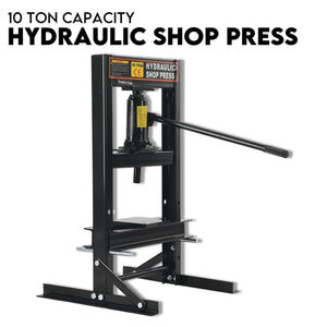 10 Ton Hydraulic Shop Press Workshop Bench Jack Garage Bending Bearing Tool