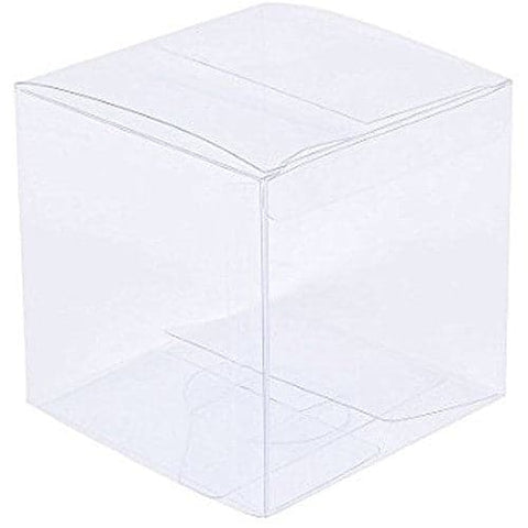 10 Pack of  12cm Square Cube Box - Large Bomboniere Exhibition Gift Product Showcase Clear Plastic Shop Display Storage Packaging Box