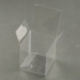 10 Pack of 8x8x10cm Clear PVC Plastic Folding Packaging Small rectangle/square Boxes for Wedding Jewelry Gift Party Favor Model Candy Chocolate Soap Box