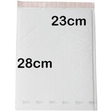 10 Piece Pack - 28 x 23cm White Bubble Padded Envelope Bag Post Courier Mailer Shipping Safe Fragile Self Seal