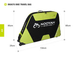 NOOYAH Bike GREY Travel Case Bike Bag Shell EVA Tough material MTB Mountain Bike Road Bike TT 700c Gravel Bike Ebike 29er etc - BK007S