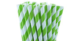 50 Pack Green White Drinking Straws Biodegradable Eco Paper Birthday Party Event Bistro Bar Cafe Take Away