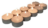 Large Tealight Candles 6cm Wide in silver foil cup  10 in a pack - Party Event Wedding BBQ Dinner Romantic Ambience Decor