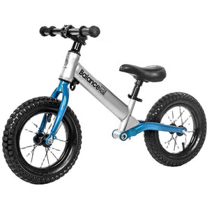 Bike Plus Kids Balance Bike Training Aluminium - Silver with Suspension - 12