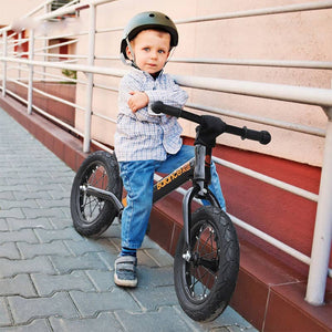 Bike Plus Kids Balance Bike Training Aluminium - Silver with Suspension - 12