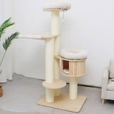 CATIO VINTAGE Solid Wood Cat Climbing Tree Post Scratcher 176cm