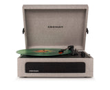 Crosley Voyager Bluetooth Portable Turntable - Grey + Bundled HolySmoke Bluetooth Retro Speaker - Black