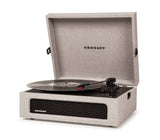 Crosley Voyager Bluetooth Portable Turntable - Grey + Bundled HolySmoke Bluetooth Retro Speaker - Black