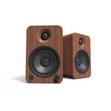 Kanto YU4 140W Powered Bookshelf Speakers with Bluetooth and Phono Preamp - Pair, Walnut