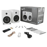 Kanto YU6 200W Powered Bookshelf Speakers with Bluetooth® and Phono Preamp - Pair, Matte White