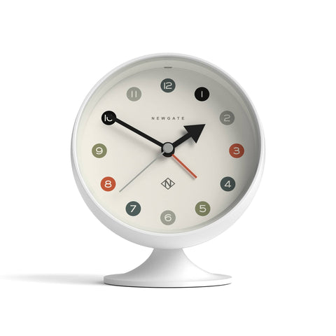 Newgate Spheric Alarm Clock White