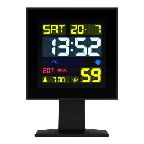 Newgate Monolith Lcd Alarm Clock Black