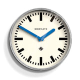 Newgate Luggage Wall Clock Galvanised Blue Hands