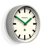 Newgate Luggage Wall Clock Galvanised Green Hands