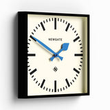 Newgate Number Five Wall Clock Black Blue Hands