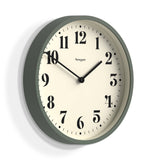 Newgate Number Four Wall Clock Matte Asparagus Green