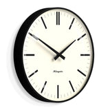 Newgate Radio City Wall Clock Bold Black Marker Dial - Matte Black