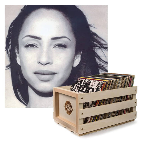 Crosley Record Storage Crate Sade The Best Of Sade Vinyl Album Bundle