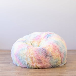 Fur Rainbow Tie Dye Bean Bag - Unicorn Shaggy