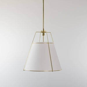 Jessie Pendant Light with Gold Hardware - White