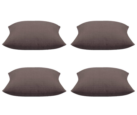 Pack of 4 Elements Stone Brown Solid Base Colour Square Cushion Covers