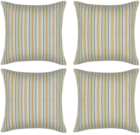 Pack of 4 Finn Yellow Multicoloured Retro Cushion Cover