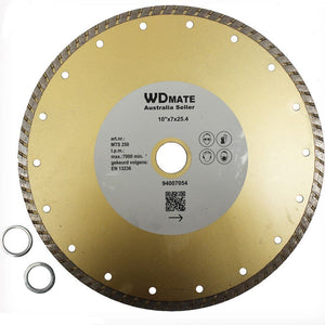 254mm Turbo Diamond Dry Wet Cutting Disc Circular Saw Blade 7*3mm 10